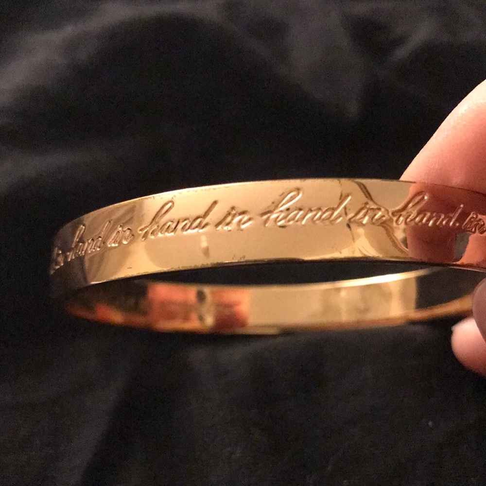Kate Spade rose gold bangle - friendship